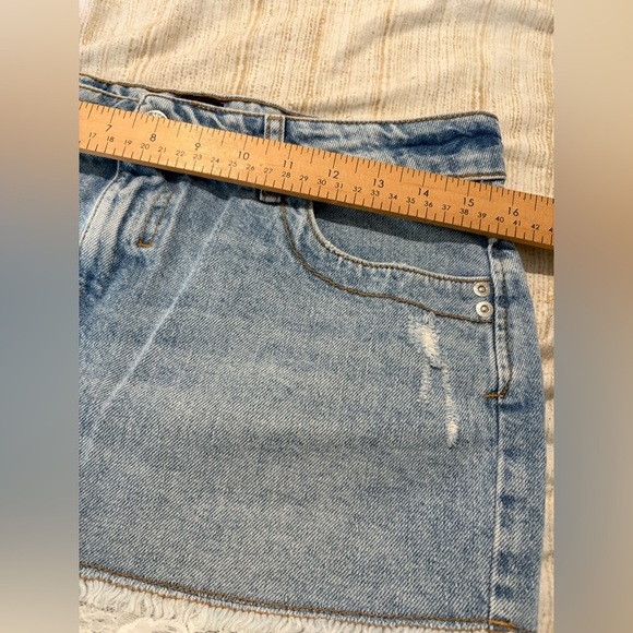 BDG skirt Urban Outfitters NWOT Brynne low rise denim lace trim size small - Picture 8 of 9